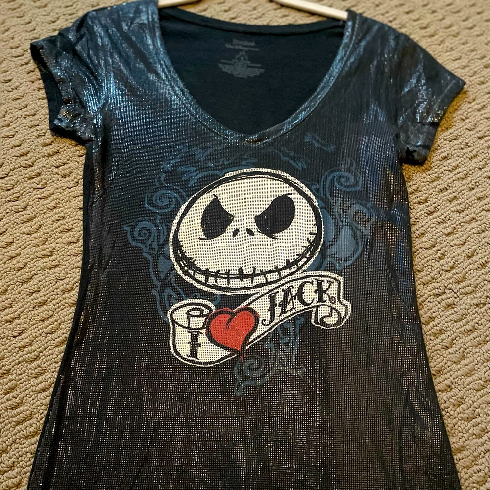Black Jack Skellington Short Sleeve Shirt.